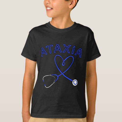 Stethoscope Nurse Neurological Hemiataxia Ribbon  T_Shirt