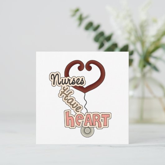 Stethoscope Nurses Have Heart T-shirts and GIfts (Standing Front)