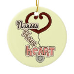 Stethoscope Nurses Have Heart T-shirts and GIfts Ceramic Ornament