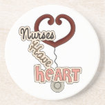 Stethoscope Nurses Have Heart T-shirts and GIfts Coaster