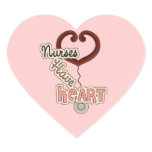 Stethoscope Nurses Have Heart T-shirts and GIfts Heart Sticker