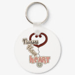 Stethoscope Nurses Have Heart T-shirts and GIfts Keychain