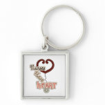Stethoscope Nurses Have Heart T-shirts and GIfts Keychain