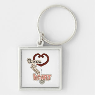 Stethoscope Nurses Have Heart T-shirts and GIfts Keychain