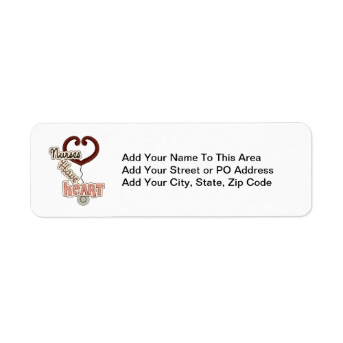 Stethoscope Nurses Have Heart T_shirts and GIfts Label
