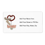 Stethoscope Nurses Have Heart T-shirts and GIfts Label