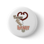 Stethoscope Nurses Have Heart T-shirts and GIfts Pinback Button