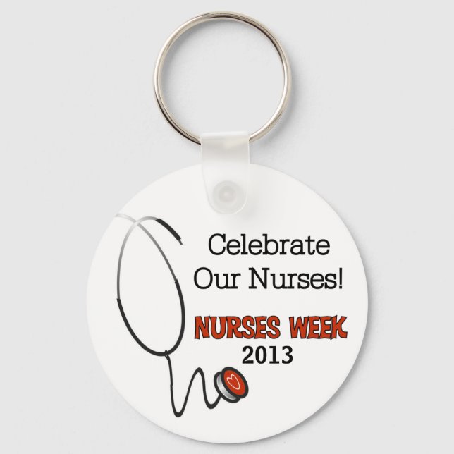 Stethoscope Nurses Week Custom Keychain (Front)