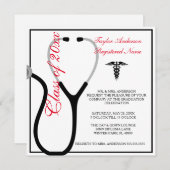 Stethoscope Nursing School Graduation Announcement (Front/Back)