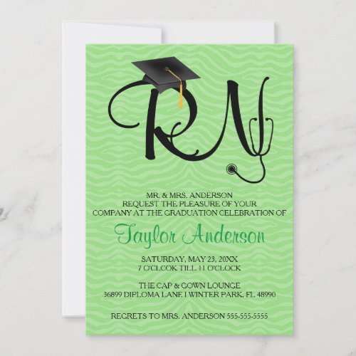 Stethoscope Nursing School Graduation Announcement