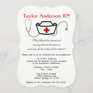 Stethoscope Nursing School Graduation Announcement