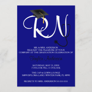 Stethoscope Nursing School Graduation Announcement