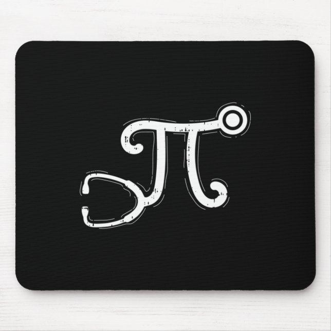 Stethoscope Pi Day Cool Math Symbols Registered Nu Mouse Pad (Front)