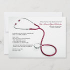 Stethoscope Red Medical School Graduation Invites