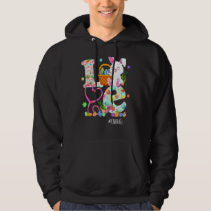 Stethoscope Scrub Cna Nurse Life Easter Day Cute B Hoodie