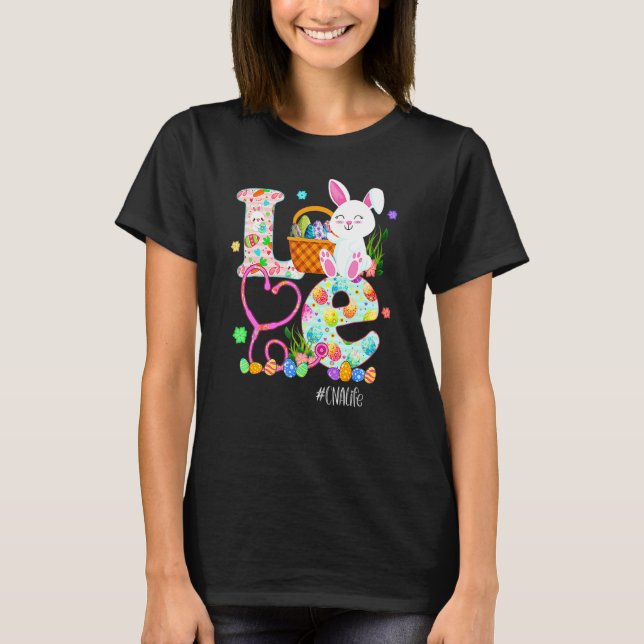 Stethoscope Scrub Cna Nurse Life Easter Day Cute B T-Shirt (Front)