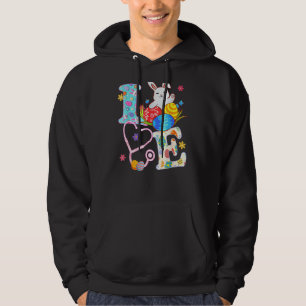 Stethoscope Scrub Life Nurse Bunny Easter Day Outf Hoodie