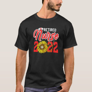 Stethoscope Scrub Nurse And Sunflower For Retired T-Shirt