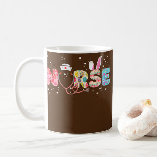 Stethoscope Scrub Nurse Life Easter Day Cute Coffee Mug