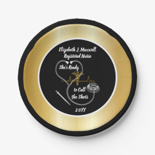 Stethoscope   She's Ready to Call the Shots Paper Plates