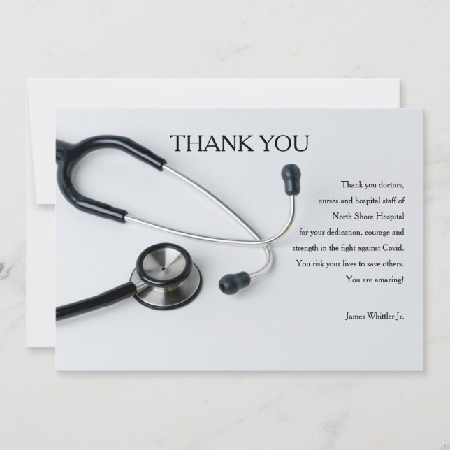 Stethoscope Thank You Card (Front)