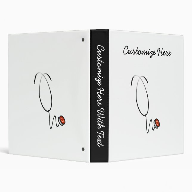 Stethoscope Tshirts and Gifts 3 Ring Binder (Background)