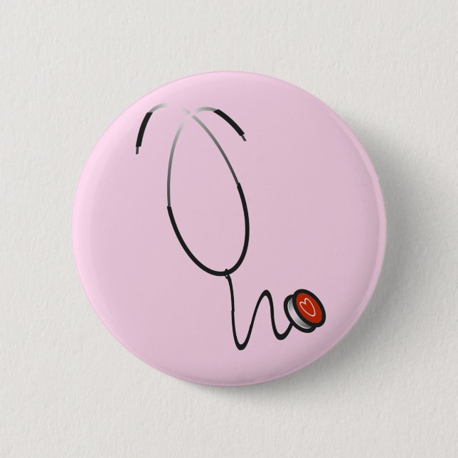Stethoscope Tshirts and Gifts Button (Front)