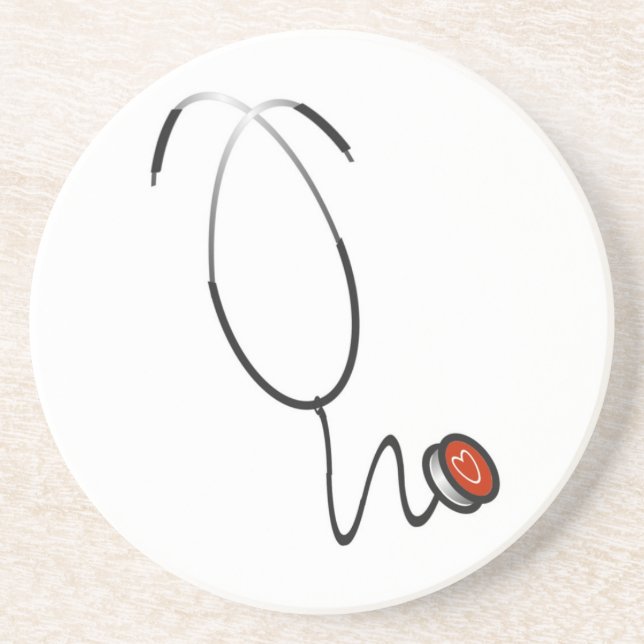 Stethoscope Tshirts and Gifts Drink Coaster (Front)