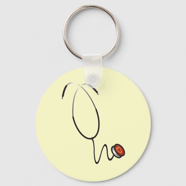 Stethoscope Tshirts and Gifts Keychain (Front)