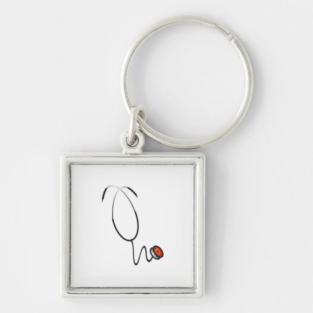 Stethoscope Tshirts and Gifts Keychain (Front)