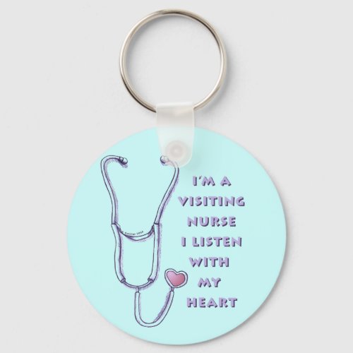 Stethoscope Visiting Nurse  keychain