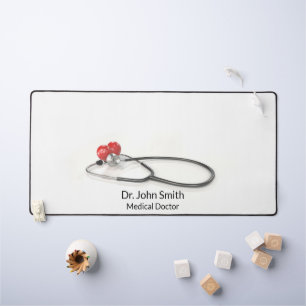 Stethoscope with Heart Medical Care & Healthcare Desk Mat