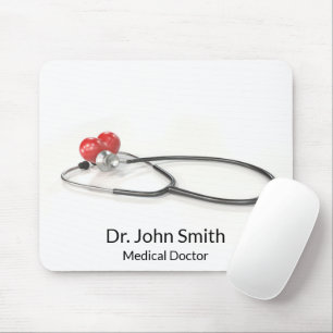 Stethoscope with Heart Medical Care & Healthcare Mouse Pad
