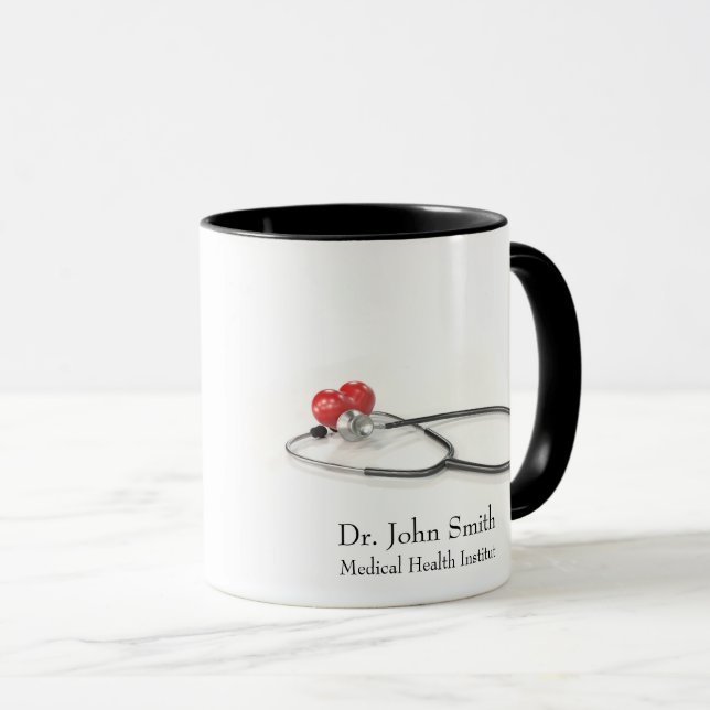 Stethoscope with Heart | Medical Care & Healthcare Mug (Front Right)