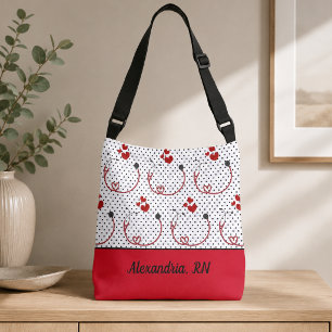 Stethoscopes, Hearts and Polka Dots Signature Tote