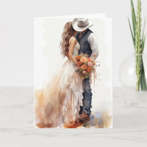 Stetson  Lace Wedding Cowboy Elegance Card