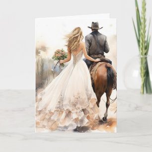Stetson & Lace Wedding: Galloping Grace Card