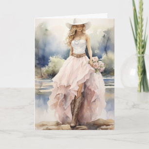 Stetson & Lace Wedding: Rose Radiance Card