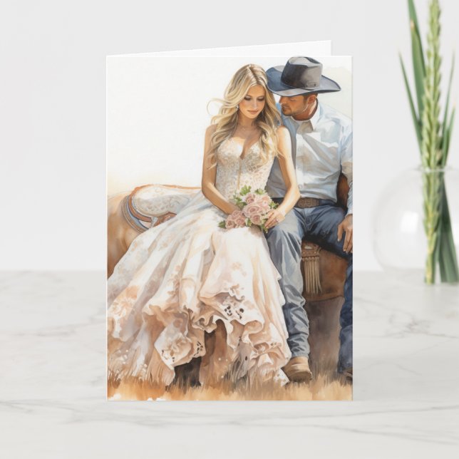 Stetson & Lace Wedding: Whispers on the Wind Card (Front)