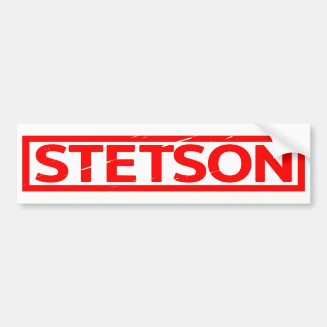 Stetson Stamp Bumper Sticker (Front)