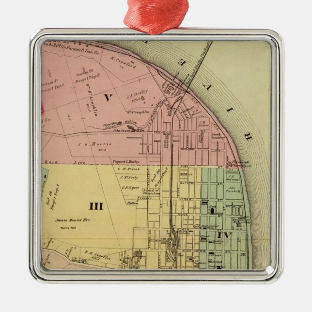 Steubenville, Ohio 2 Metal Ornament (Front)