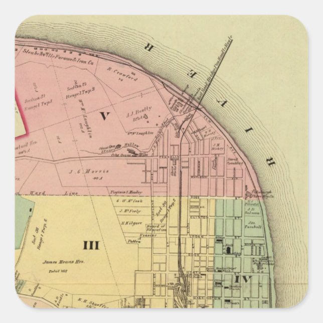 Steubenville, Ohio 2 Square Sticker (Front)