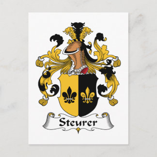 Steurer Family Crest Postcard