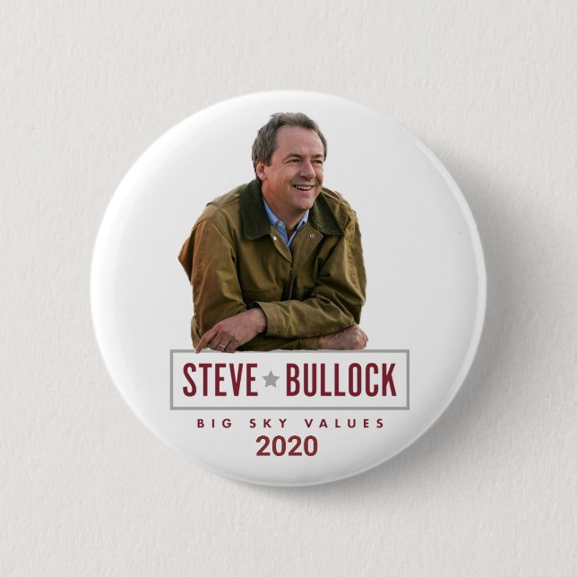 Steve Bullock for President Button (Front)
