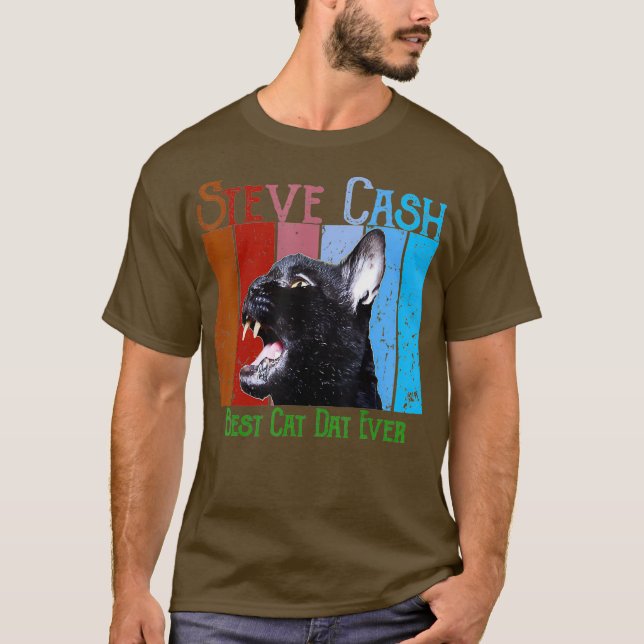 Steve cash best cat dad ever T-Shirt (Front)