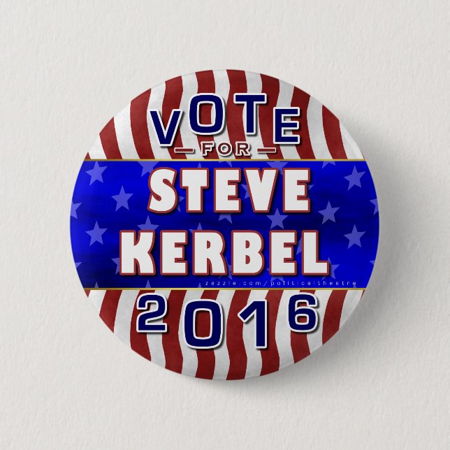 Steve Kerbel President 2016 Election Libertarian Pinback Button (Front)