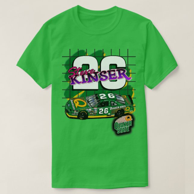 Steve Kinser Quaker State Retro NasDesign T-Shirt (Design Front)