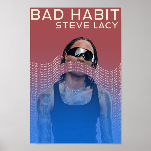 Steve lacy poster bad habit