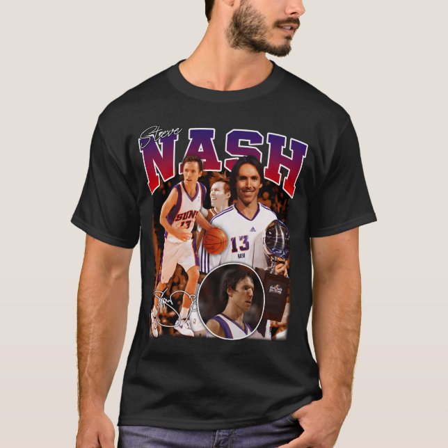 Steve Nash Phoenix Basketball Legend Mvp  Signatur T-Shirt (Front)