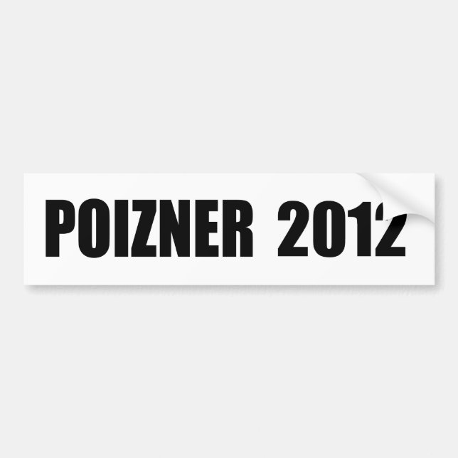 STEVE POIZNER BUMPER STICKER (Front)